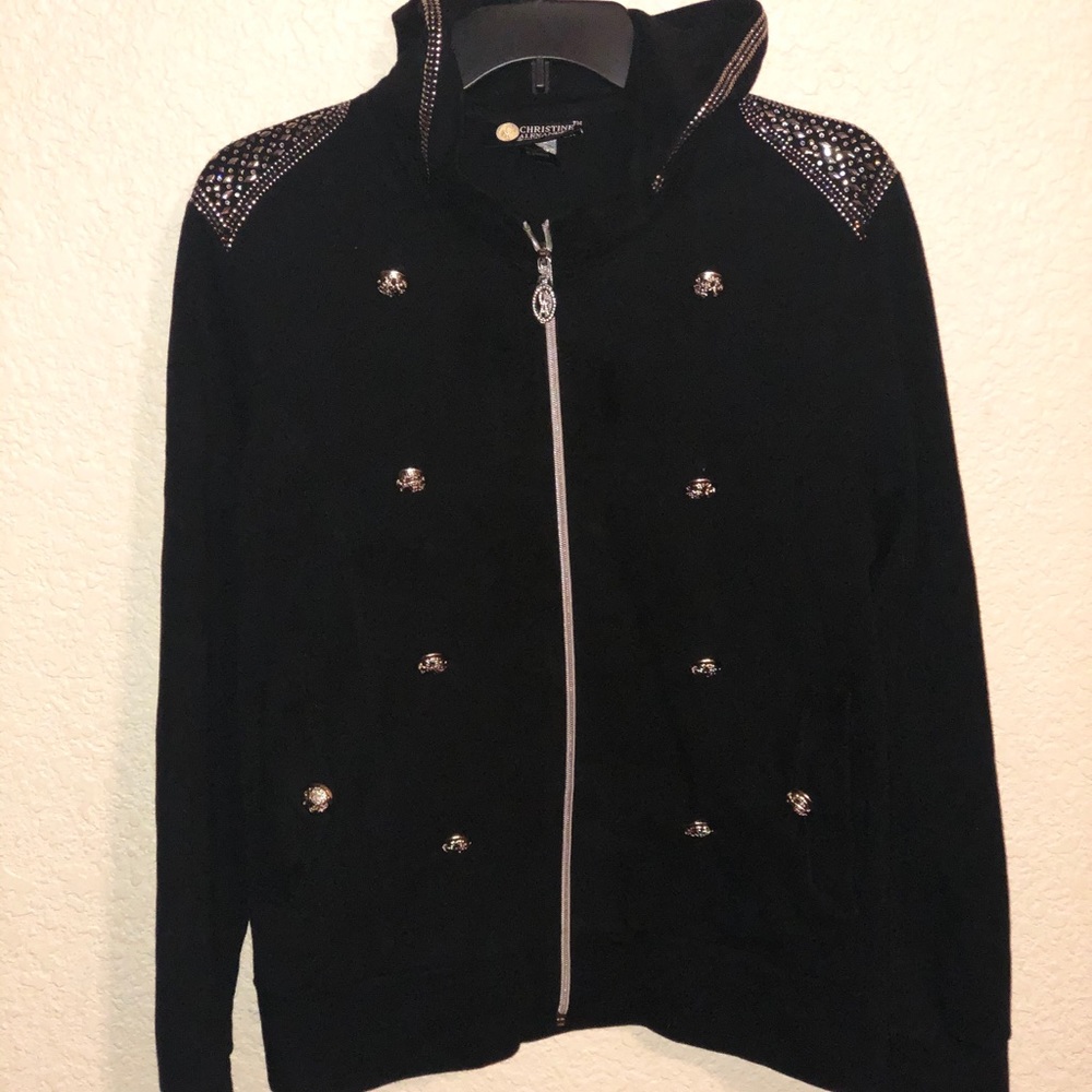 Christine Alexander Studded Military Style Jacket